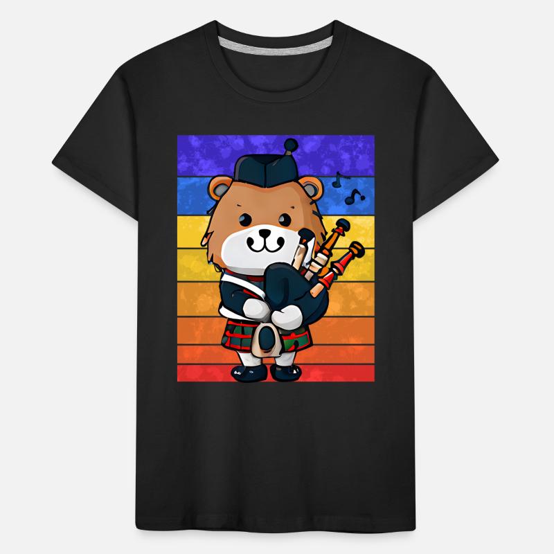 Scottish Bagpipe Bear Kids' Premium Organic T-Shirt