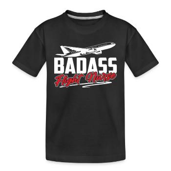 Infirmière de vol robuste Profession d’infirmière de vol - T-shirt bio Premium Enfant - noir - Devant