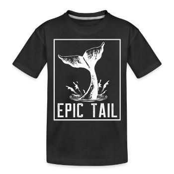 Baleines, baleines, observation des baleines, observation des baleines - T-shirt bio Premium Enfant - noir - Devant