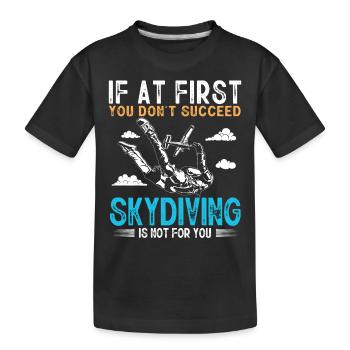 Skydiving, Skydiving - Kids' Premium Organic T-Shirt - black - Front