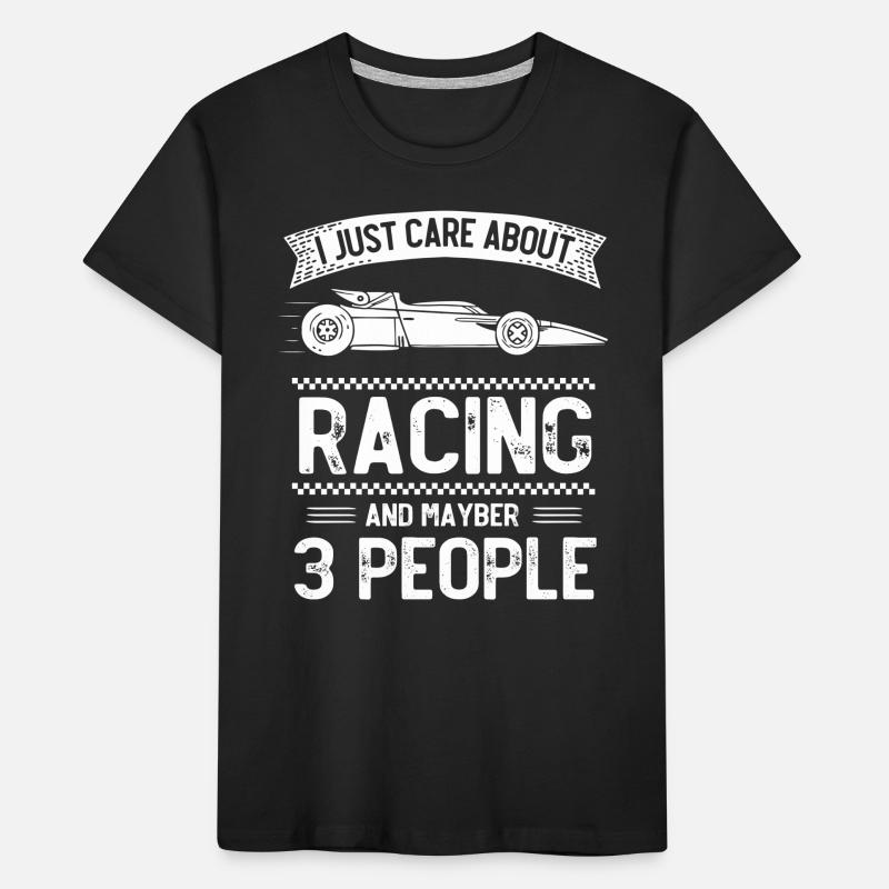 Wyścigi samochodowe Ekologiczna koszulka dziecięca Premium