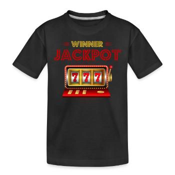 Machine à sous, Joueur, Jeux d’argent - T-shirt bio Premium Enfant - noir - Devant