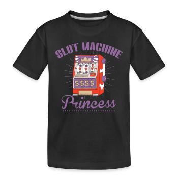 Machine à sous, Joueur, Jeux d’argent - T-shirt bio Premium Enfant - noir - Devant
