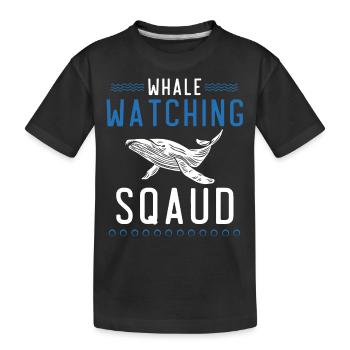 Baleines, baleines, observation des baleines, observation des baleines - T-shirt bio Premium Enfant - noir - Devant