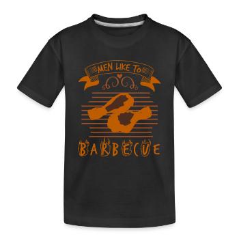 MÄNNER GRILLEN GERNE - Kinder Premium Bio T-Shirt - Schwarz - Vorne