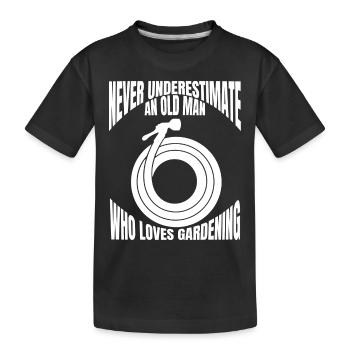 Hobbygärtner Garten Geschenk Gärtner Obstgarten - Kinder Premium Bio T-Shirt - Schwarz - Vorne