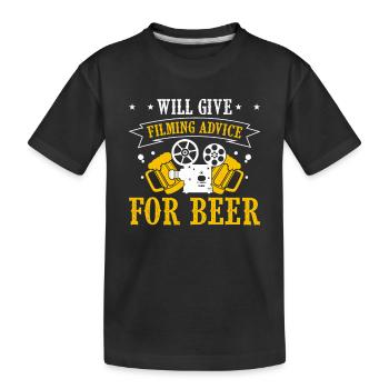 Videographer Filmmaker Film Director Filmmaking - Kids' Premium Organic T-Shirt - black - Front