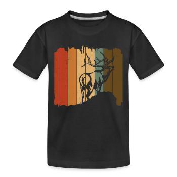 Elch - Kinder Premium Bio T-Shirt - Schwarz - Vorne