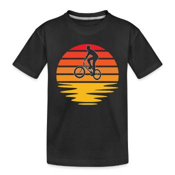 BMX Retro - Kinder Premium Bio T-Shirt - Schwarz - Vorne