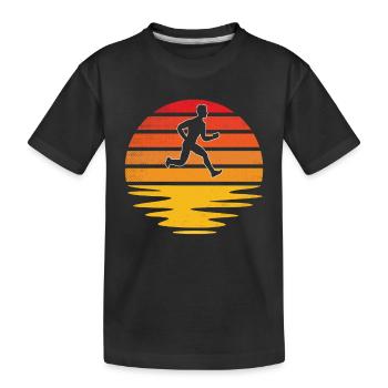 Jogging Retro - Kids' Premium Organic T-Shirt - black - Front