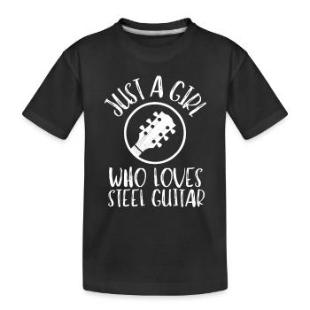 Pedal Steel Guitar - Kids' Premium Organic T-Shirt - black - Front