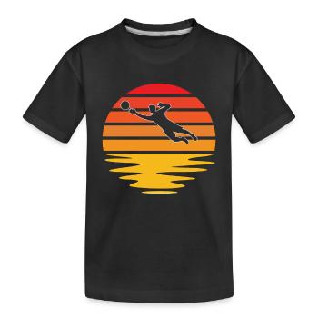 Gardien de but Rétro - T-shirt bio Premium Enfant - noir - Devant