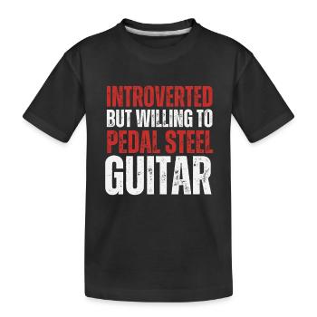 Pedal Steel Guitar - Kids' Premium Organic T-Shirt - black - Front