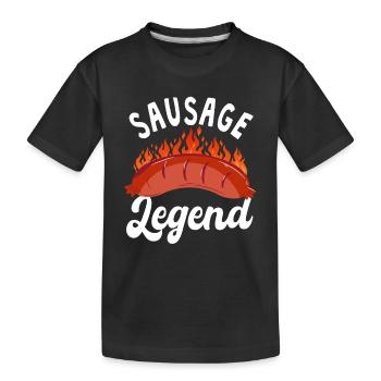 Légende de la saucisse - T-shirt bio Premium Enfant - noir - Devant