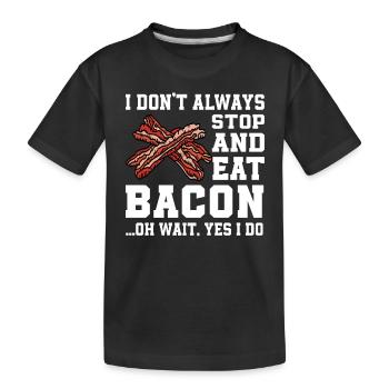 Lustiges Speck Spruch - Kinder Premium Bio T-Shirt - Schwarz - Vorne