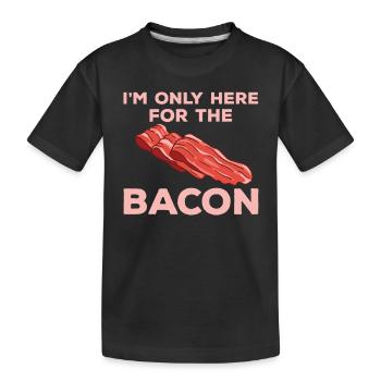 Bacon T-Shirt - Kinder Premium Bio T-Shirt - Schwarz - Vorne