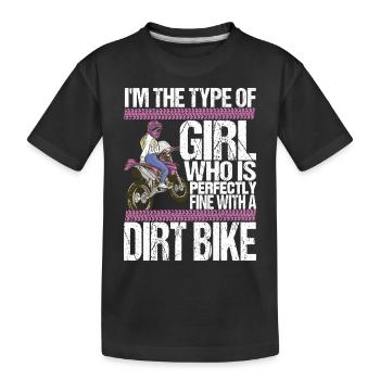 Moto de motocross - T-shirt bio Premium Enfant - noir - Devant