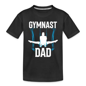 Gymnast father gymnast lover gymnastics gymnastics gymnastics - Kids' Premium Organic T-Shirt - black - Front