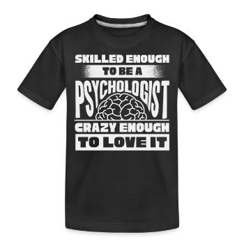 Psychologe, Psychiater, Psychoanalytiker - Kinder Premium Bio T-Shirt - Schwarz - Vorne