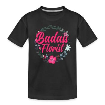 Fleuriste robuste - T-shirt bio Premium Enfant - noir - Devant