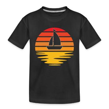 Rétro de la voile - T-shirt bio Premium Enfant - noir - Devant