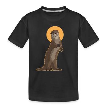 Loutre Loutre Cadeau Loutre de mer - T-shirt bio Premium Enfant - noir - Devant