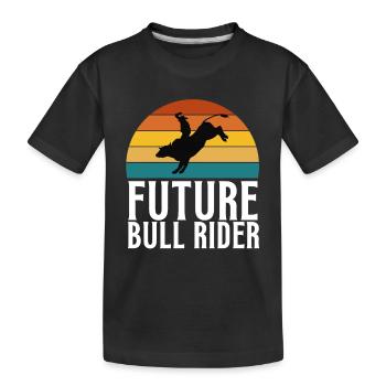 Future Bull Rider Steer Riding - T-shirt bio Premium Enfant - noir - Devant