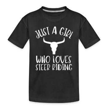 Future Bull Rider Steer Riding - T-shirt bio Premium Enfant - noir - Devant