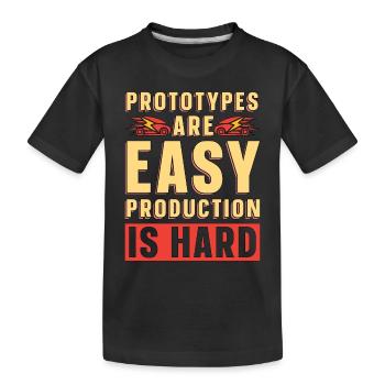 Les prototypes d’intelligence artificielle sont des robots faciles - T-shirt bio Premium Enfant - noir - Devant