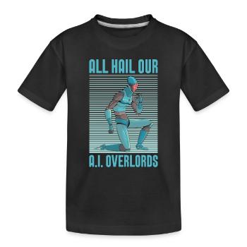 L’intelligence artificielle salue notre ingénieur IA - T-shirt bio Premium Enfant - noir - Devant