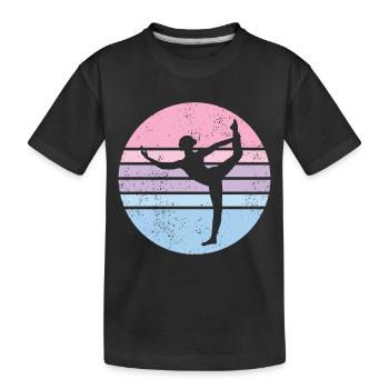 Turnen | Turnerin Gymnastik Turnen Mädchen Frauen - Kinder Premium Bio T-Shirt - Schwarz - Vorne