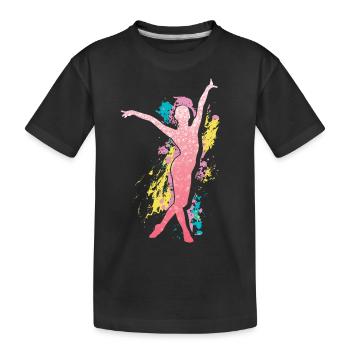 Turnen | Turnerin Gymnastik Turnen Mädchen Frauen - Kinder Premium Bio T-Shirt - Schwarz - Vorne