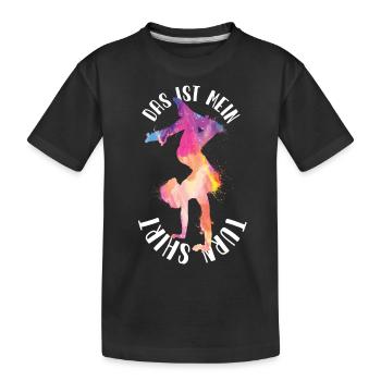 Turnen | Turnerin Gymnastik Turnen Mädchen Frauen - Kinder Premium Bio T-Shirt - Schwarz - Vorne