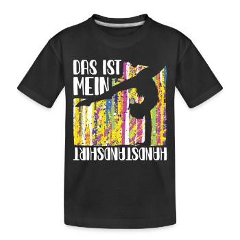 Turnen | Turnerin Gymnastik Turnen Mädchen Frauen - Kinder Premium Bio T-Shirt - Schwarz - Vorne