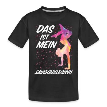 Turnen | Turnerin Gymnastik Turnen Mädchen Frauen - Kinder Premium Bio T-Shirt - Schwarz - Vorne