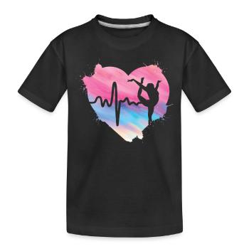 Turnen | Turnerin Gymnastik Turnen Mädchen Frauen - Kinder Premium Bio T-Shirt - Schwarz - Vorne