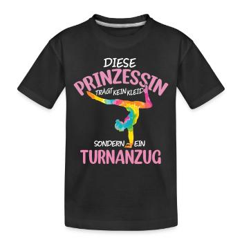 Turnen | Turnerin Gymnastik Turnen Mädchen Frauen - Kinder Premium Bio T-Shirt - Schwarz - Vorne