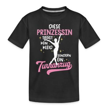 Turnen | Turnerin Gymnastik Turnen Mädchen Frauen - Kinder Premium Bio T-Shirt - Schwarz - Vorne