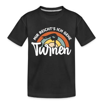 Turnen | Turnerin Gymnastik Turnen Mädchen Frauen - Kinder Premium Bio T-Shirt - Schwarz - Vorne