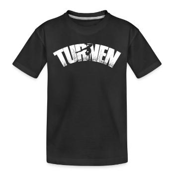 Turnen | Turnerin Gymnastik Turnen Mädchen Frauen - Kinder Premium Bio T-Shirt - Schwarz - Vorne