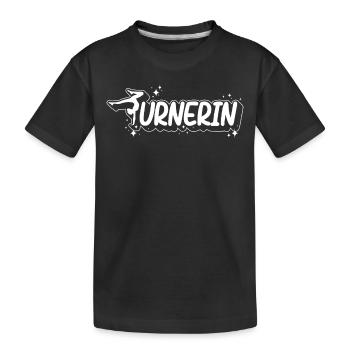 Turnen | Turnerin Gymnastik Turnen Mädchen Frauen - Kinder Premium Bio T-Shirt - Schwarz - Vorne