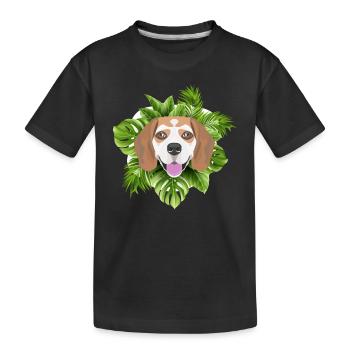 Tropical Beagle - T-shirt bio Premium Enfant - noir - Devant