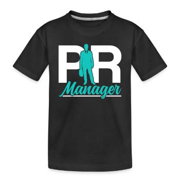 Pr Manager Job Profession Public Relations - Kids' Premium Organic T-Shirt - black - Front