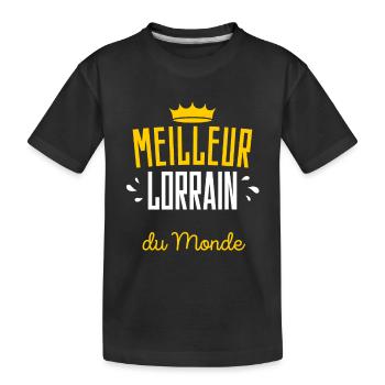 Cadeau Humour Homme Lorrain - T-shirt bio Premium Enfant - noir - Devant