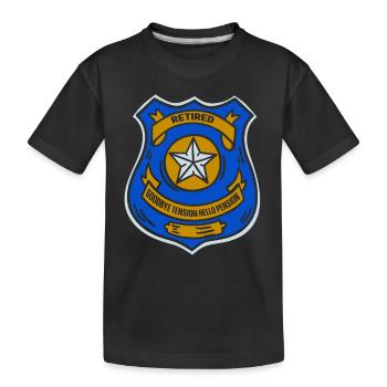 Im Ruhestand Tschüss Spannung Hallo Rente Polizei - Kinder Premium Bio T-Shirt - Schwarz - Vorne