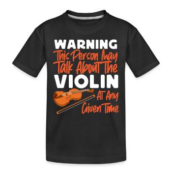 Violoniste Violoniste Avertissement - T-shirt bio Premium Enfant - noir - Devant
