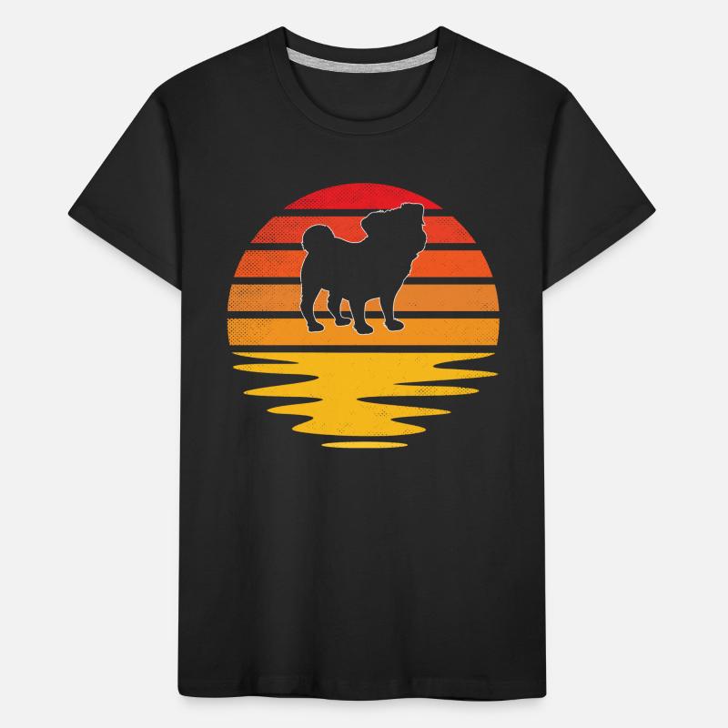 Mops Retro Kinder Premium Bio T-Shirt