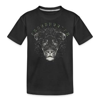 Realistic Lion's Head Proud Hunter of the Savannah - Kids' Premium Organic T-Shirt - black - Front