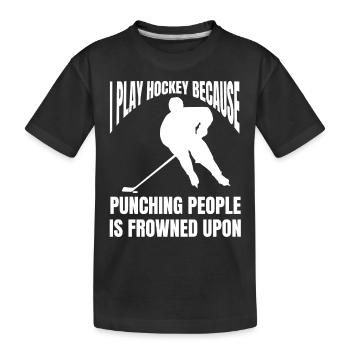 Joueur de hockey sur glace Fan de hockey Équipe de hockey sur glace Hockey sur glace - T-shirt bio Premium Enfant - noir - Devant