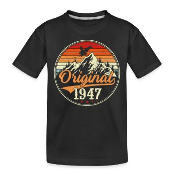 Original 1947 - Kids' Premium Organic T-Shirt - black - Front